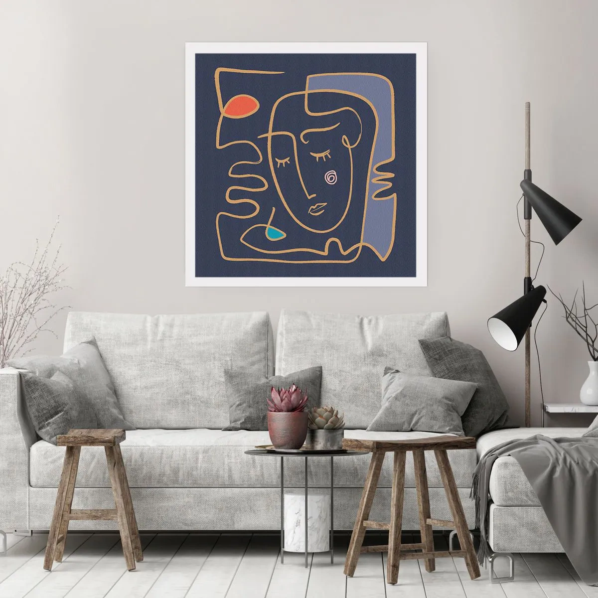 Poster - Pensierosa - 40x40 cm
