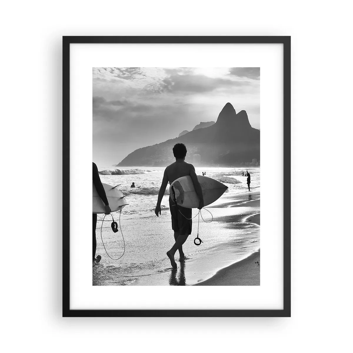 Poster in cornice nera - Samba su un'unica onda - 40x50 cm