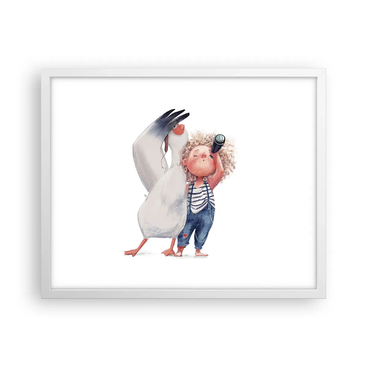 Poster in cornice bianca - Il progetto di un grande viaggio - 50x40 cm