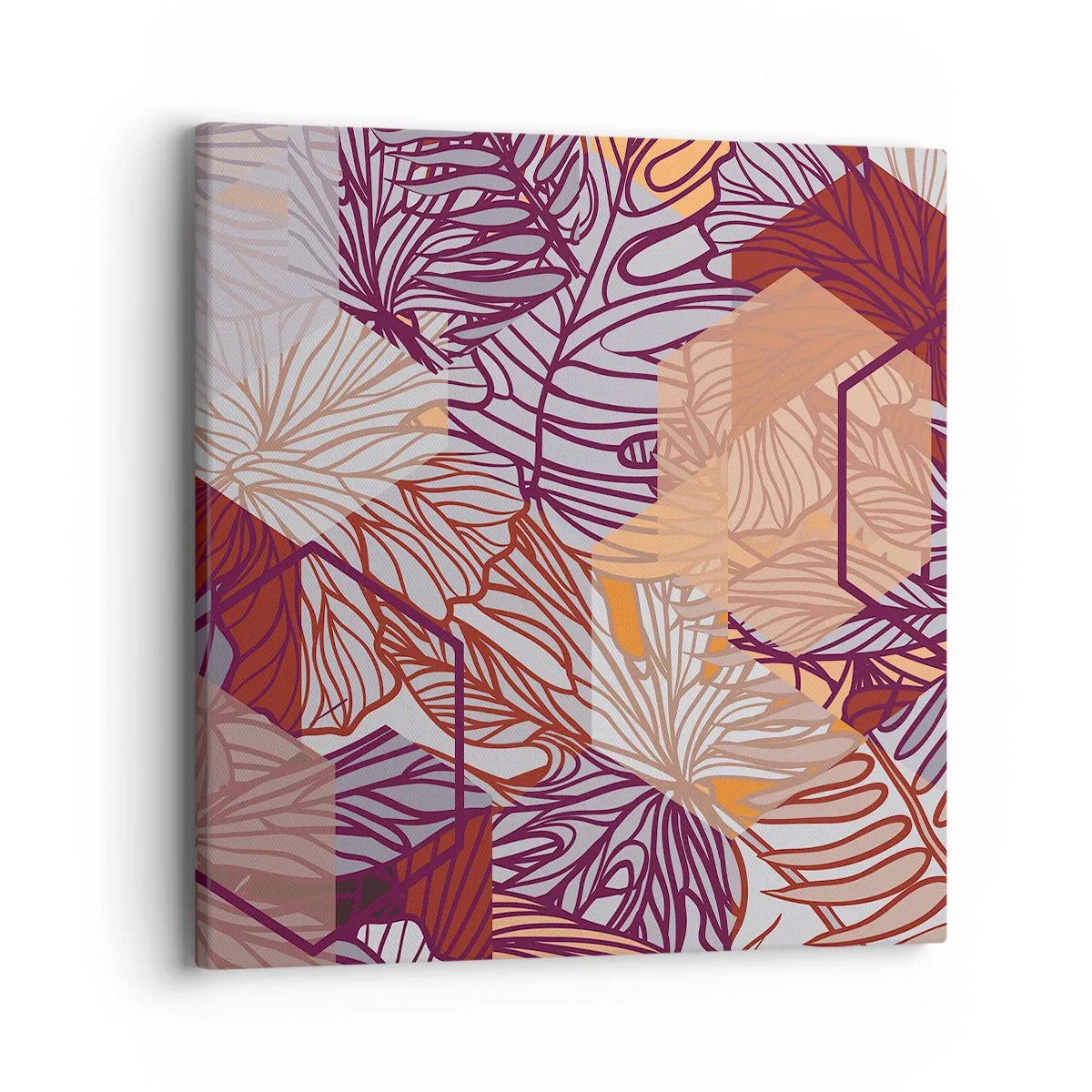 Quadro su tela - Stampe su Tela - Legame impossibile di geometria e natura - 40x40 cm