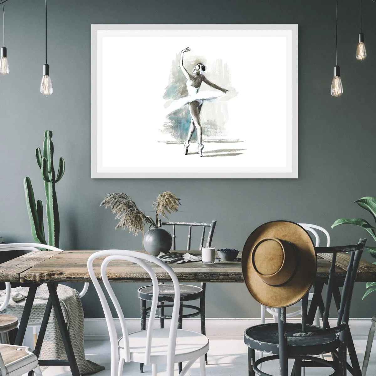 Poster in cornice bianca - Tramutata in un cigno - 70x50 cm