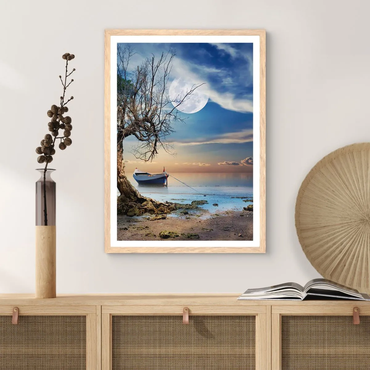 Poster in cornice rovere chiaro - È la fine o l'inizio? - 40x50 cm