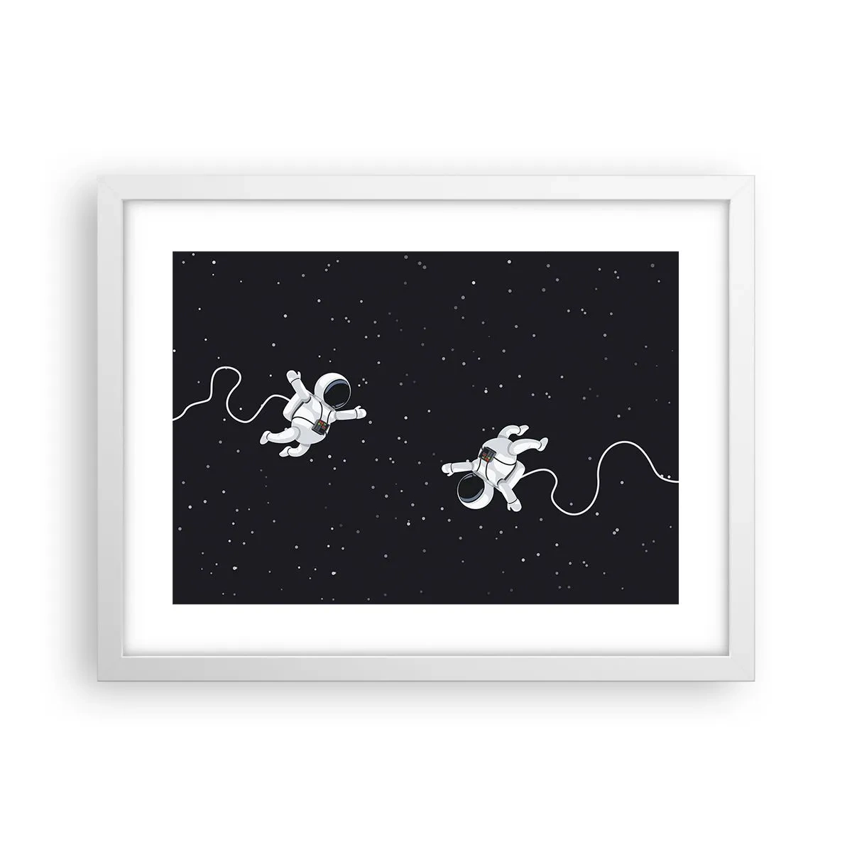 Poster in cornice bianca - Danza cosmica - 40x30 cm