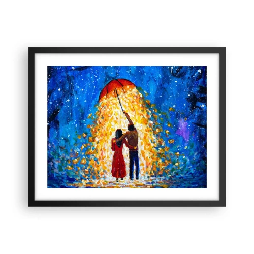 Poster in cornice nera - La magia di una sera piovosa? - 50x40 cm