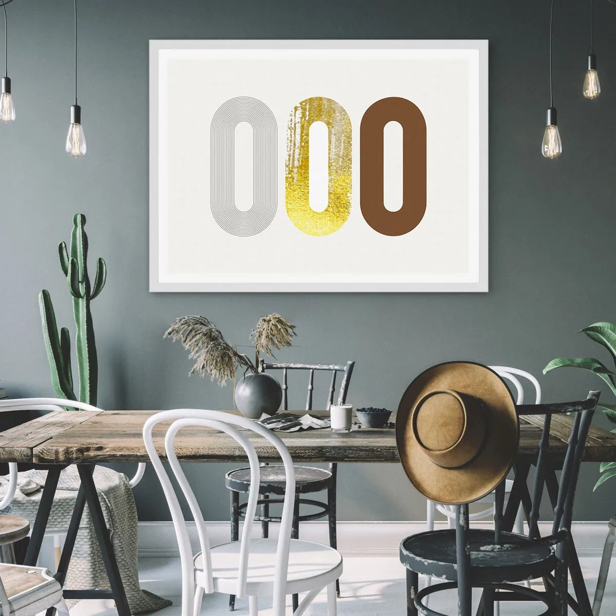 Poster in cornice bianca - Ohh! - 91x61 cm