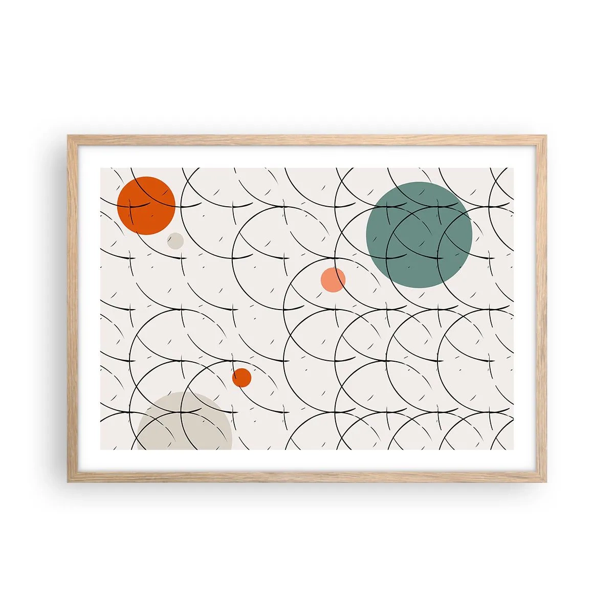 Poster in cornice rovere chiaro - Nello spirito della pop-art - 70x50 cm