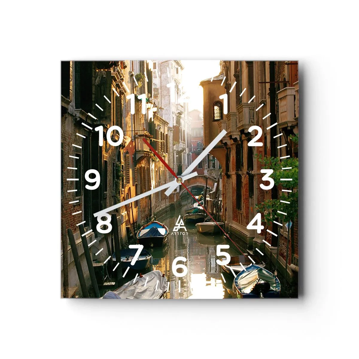 Orologio da parete - Orologio in Vetro - Un angolo di Venezia - 40x40 cm