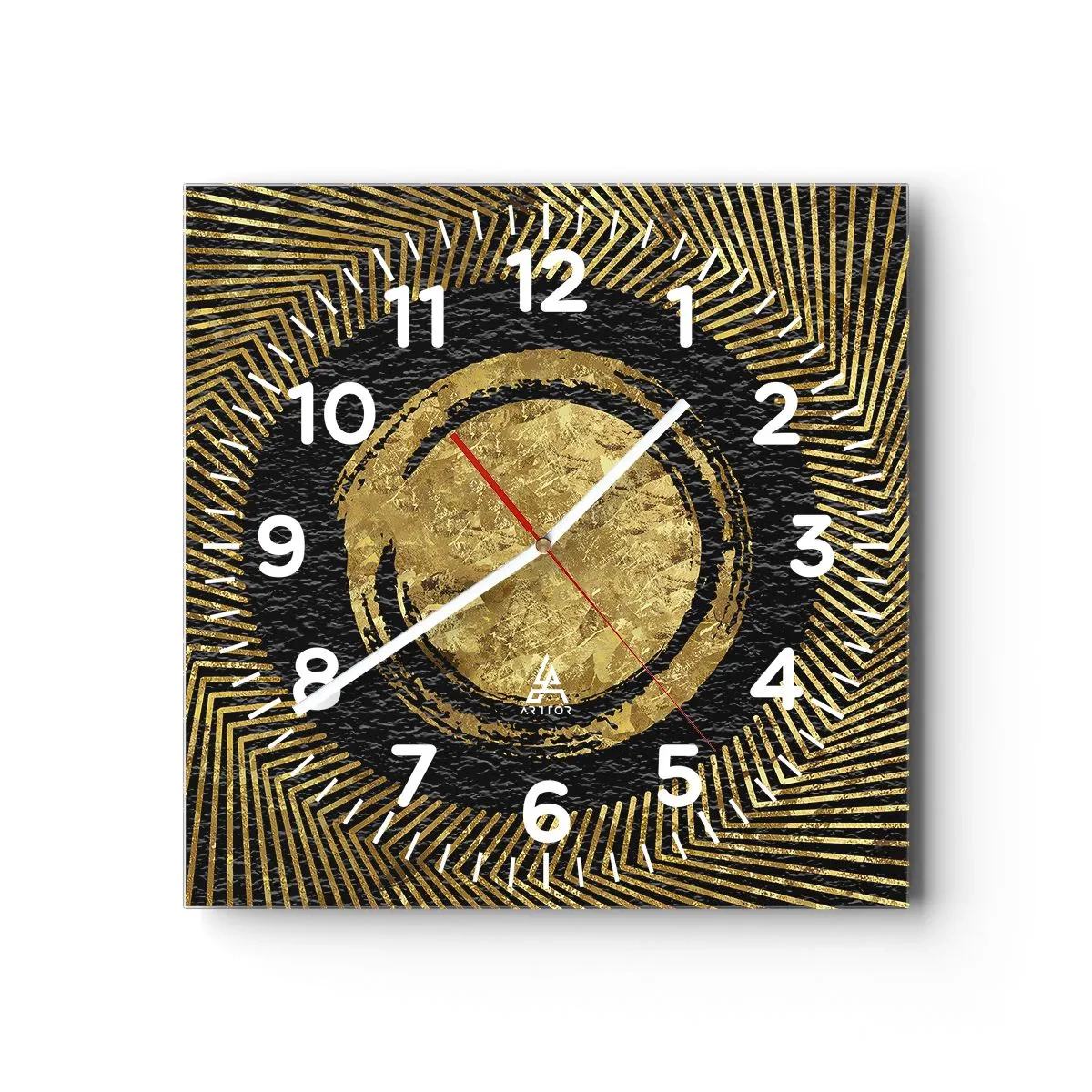 Orologio da parete - Orologio in Vetro - Composizione glamour - 30x30 cm