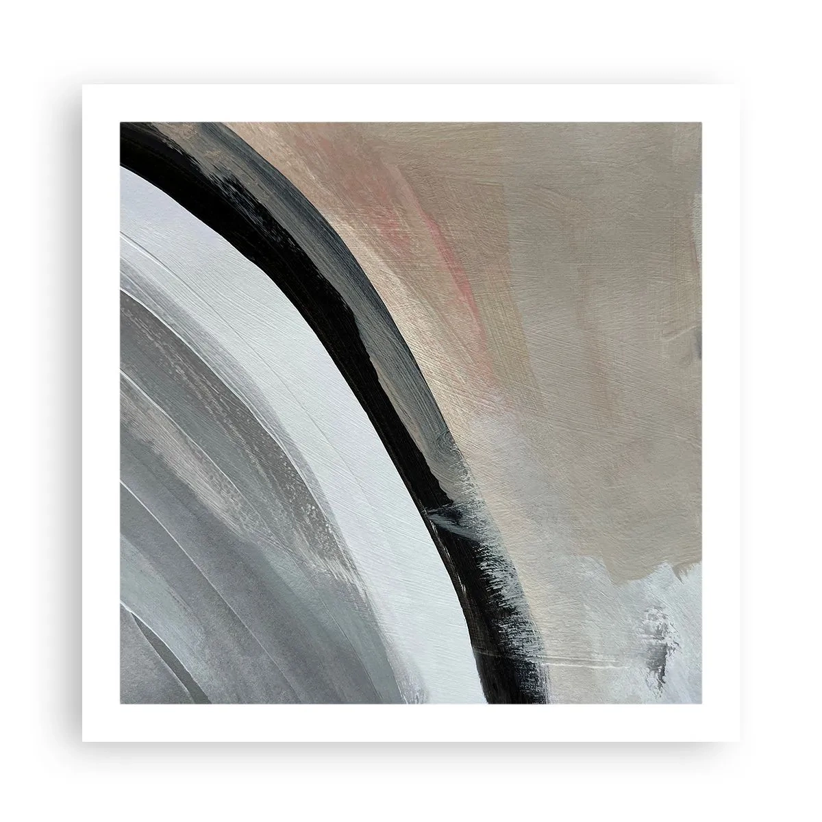 Poster - Composizione: arco di nero e grigio - 60x60 cm
