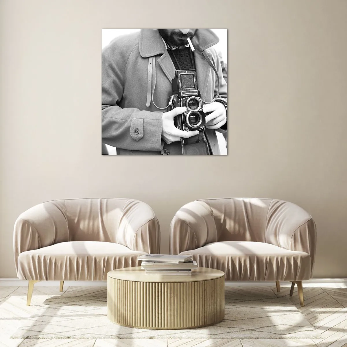 Quadro su vetro - In stile retro - 70x70 cm