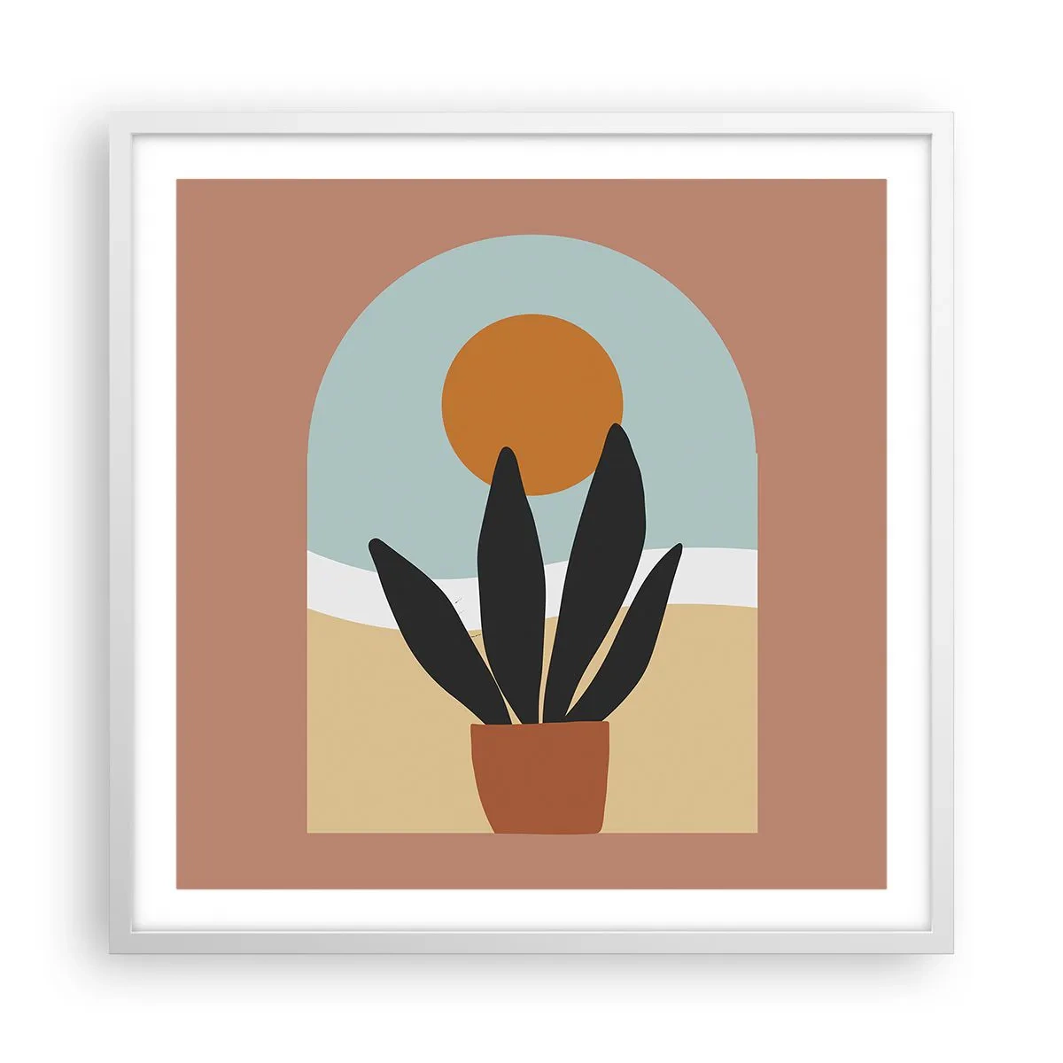Poster in cornice bianca - Piccole gioie - 60x60 cm