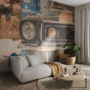 Fotomurali Autoadesivo Deluxe Sticker - Incontro con la leggenda - Auto, Settore automobilistico, Vecchia scuola - 450x315 cm