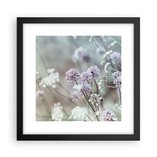 Poster in cornice nera - Le dolci filigrane delle erbe - 30x30 cm