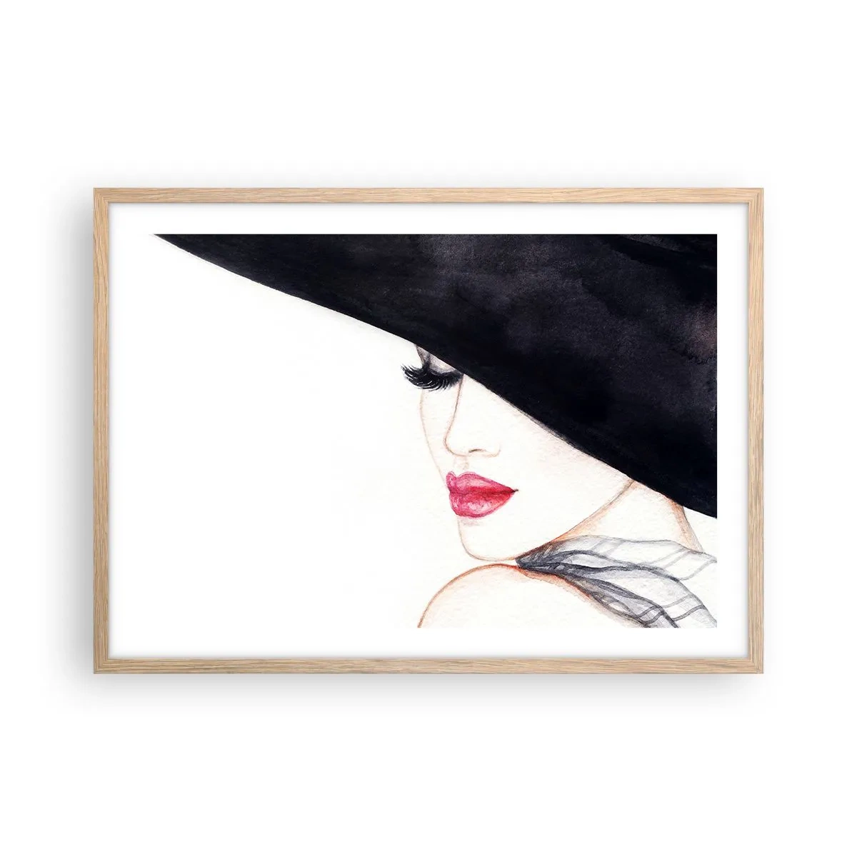 Poster in cornice rovere chiaro - Eleganza e sensualità - 70x50 cm