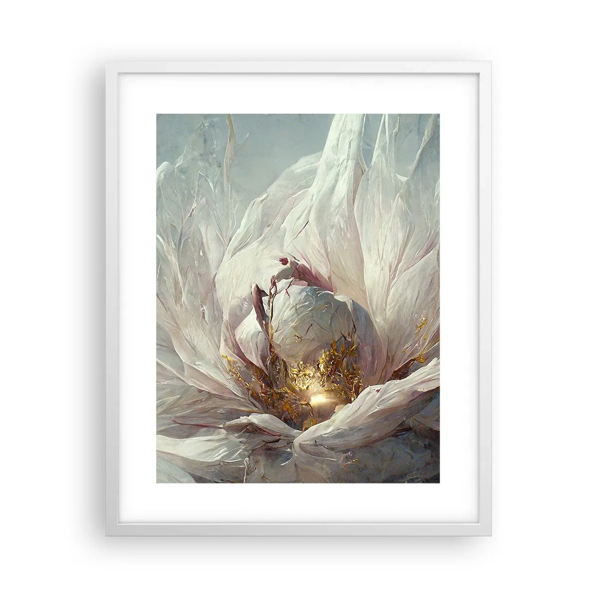 Poster in cornice bianca - Fiorisce ogni cento anni - 40x50 cm