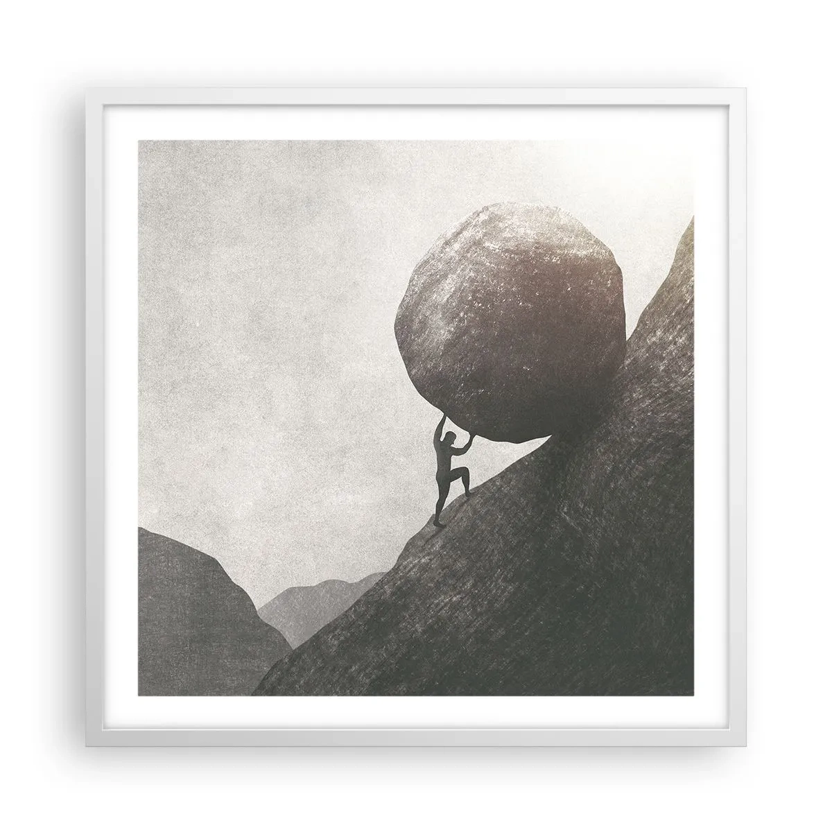 Poster in cornice bianca - Credo contro ogni speranza - 60x60 cm