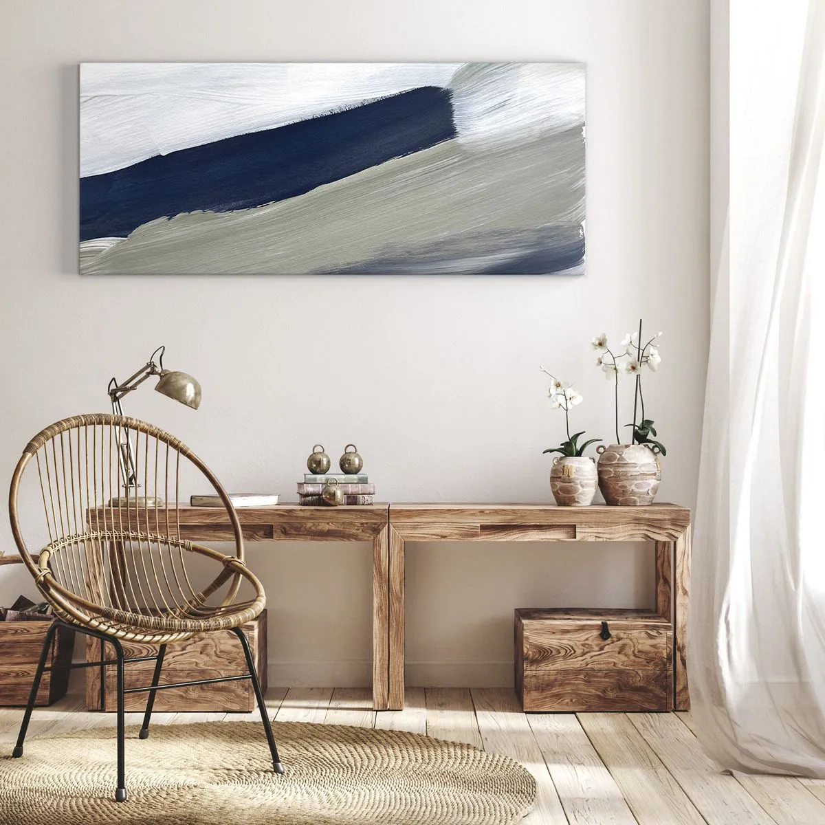 Quadro su tela - Stampe su Tela - Incontro con il bianco - 100x40 cm