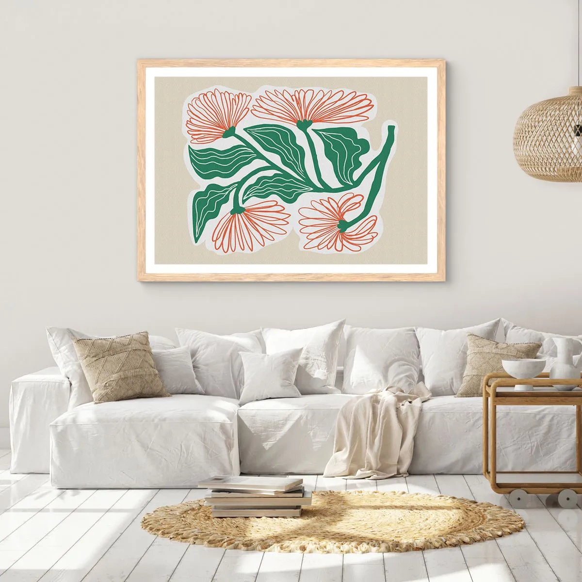 Poster in cornice rovere chiaro - Folklore e modernità - 91x61 cm