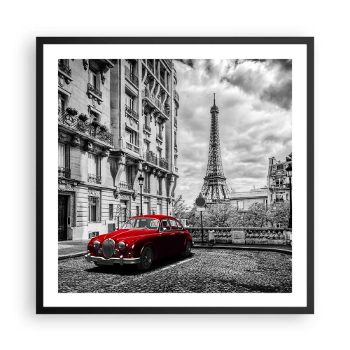 Poster in cornice nera - Predatore in città - 60x60 cm