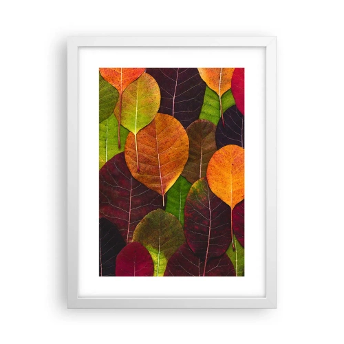 Poster in cornice bianca - Mosaico autunnale - 30x40 cm