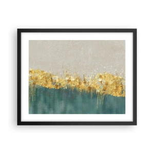 Poster in cornice nera - Confine dorato - 50x40 cm