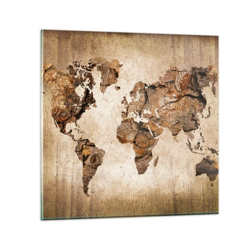 Quadro su vetro - Alla scoperta del mondo - 30x30 cm