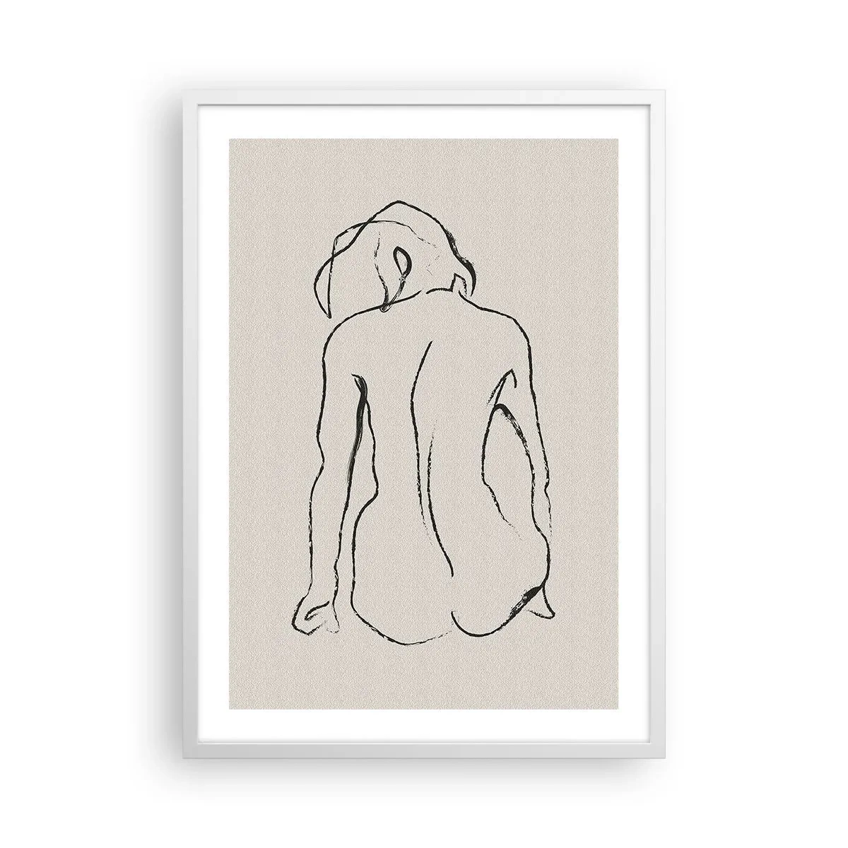 Poster in cornice bianca - Nudo di ragazza - 50x70 cm