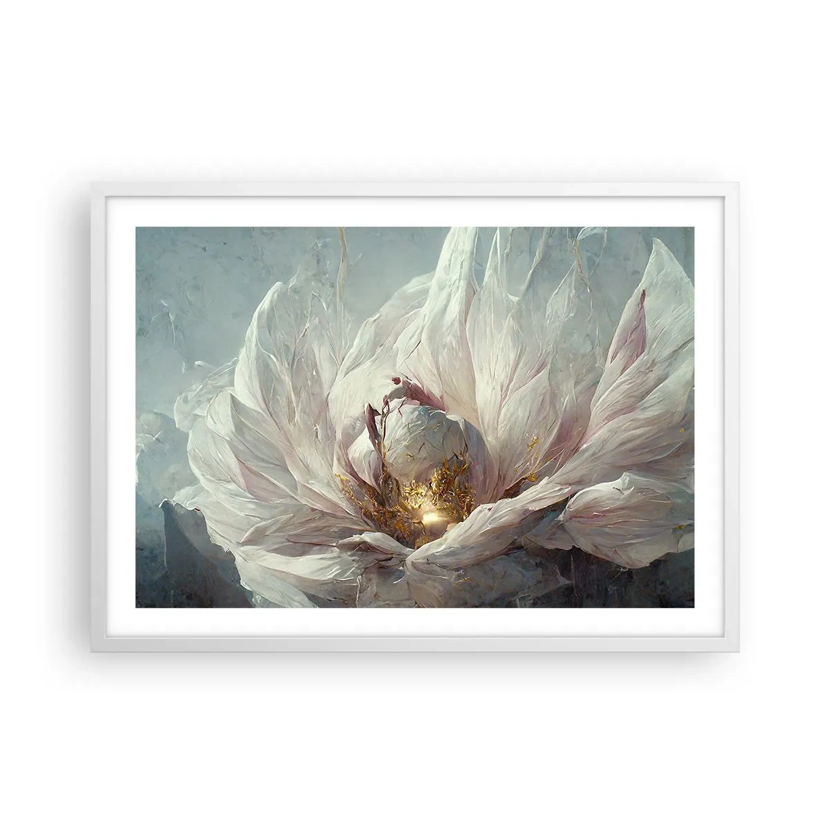 Poster in cornice bianca - Fiorisce ogni cento anni - 70x50 cm