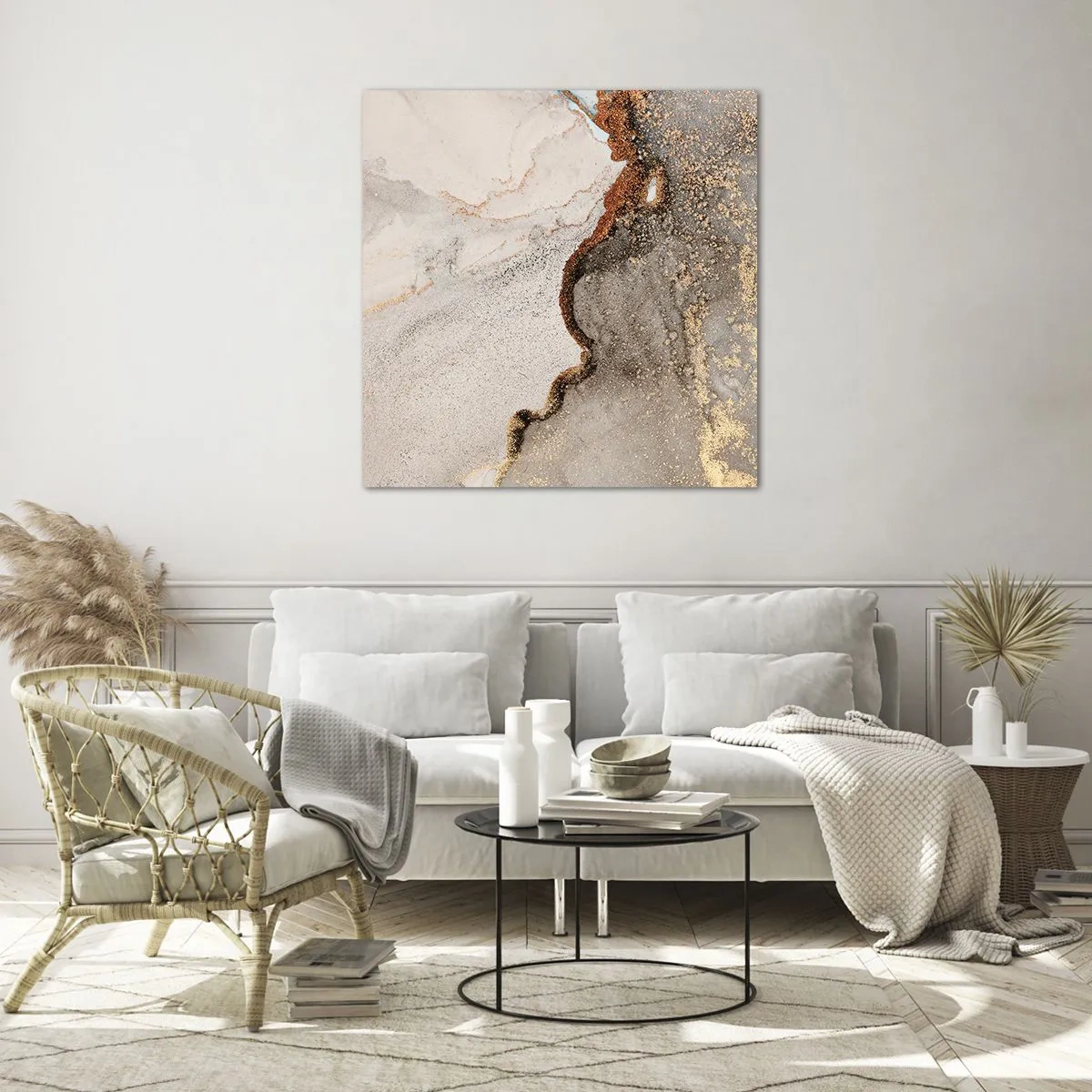 Quadro su vetro - Ai confini del colore - 60x60 cm