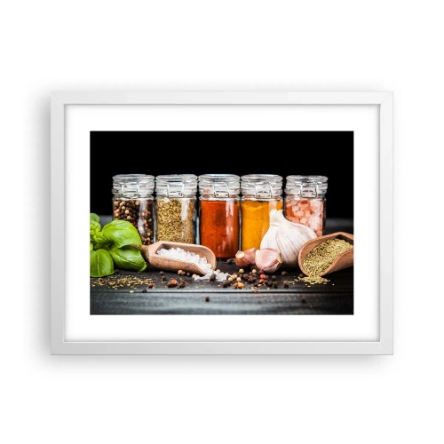 Poster in cornice bianca - Perché la vita abbia sapore - 40x30 cm