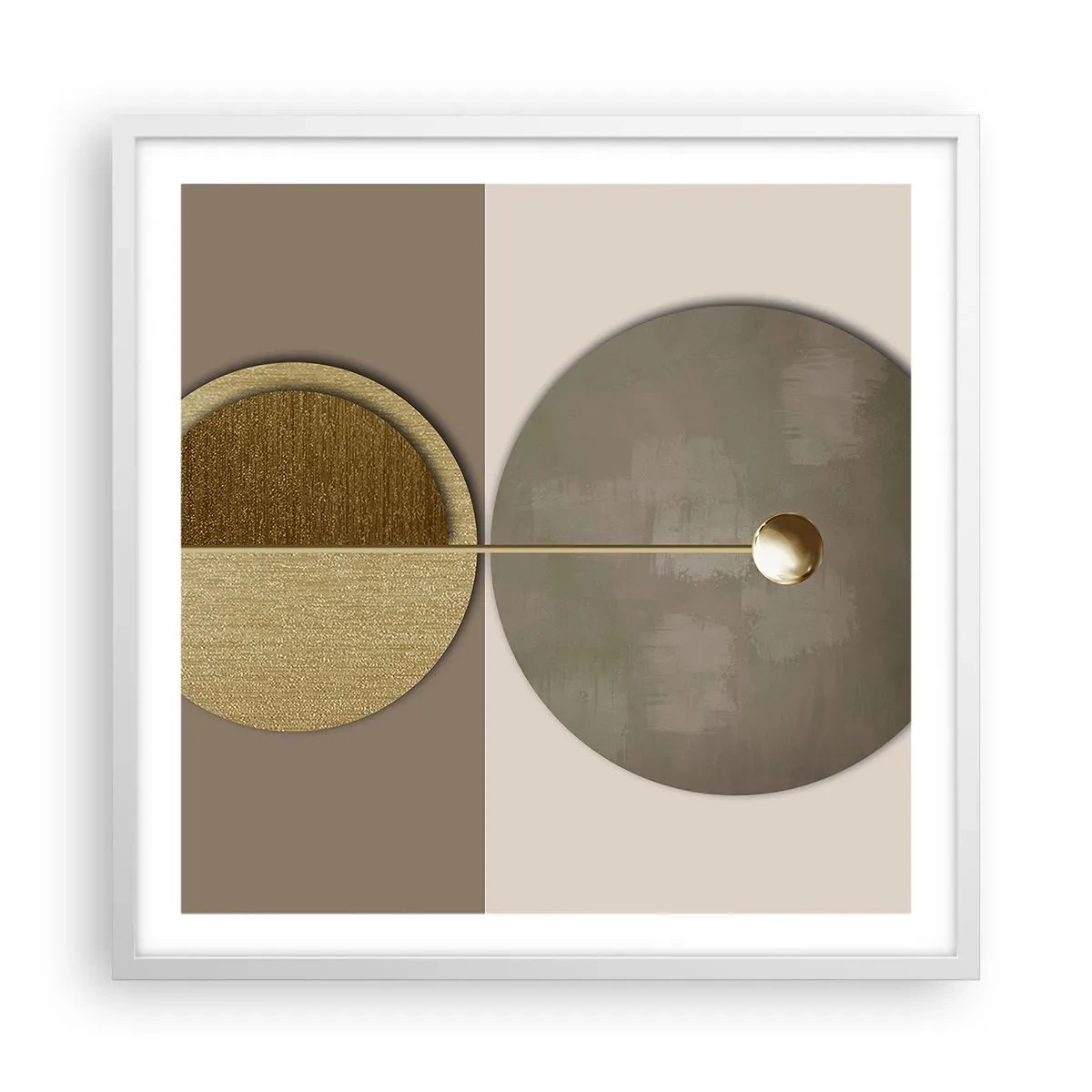 Poster in cornice bianca - Equilibrio perfetto - 60x60 cm