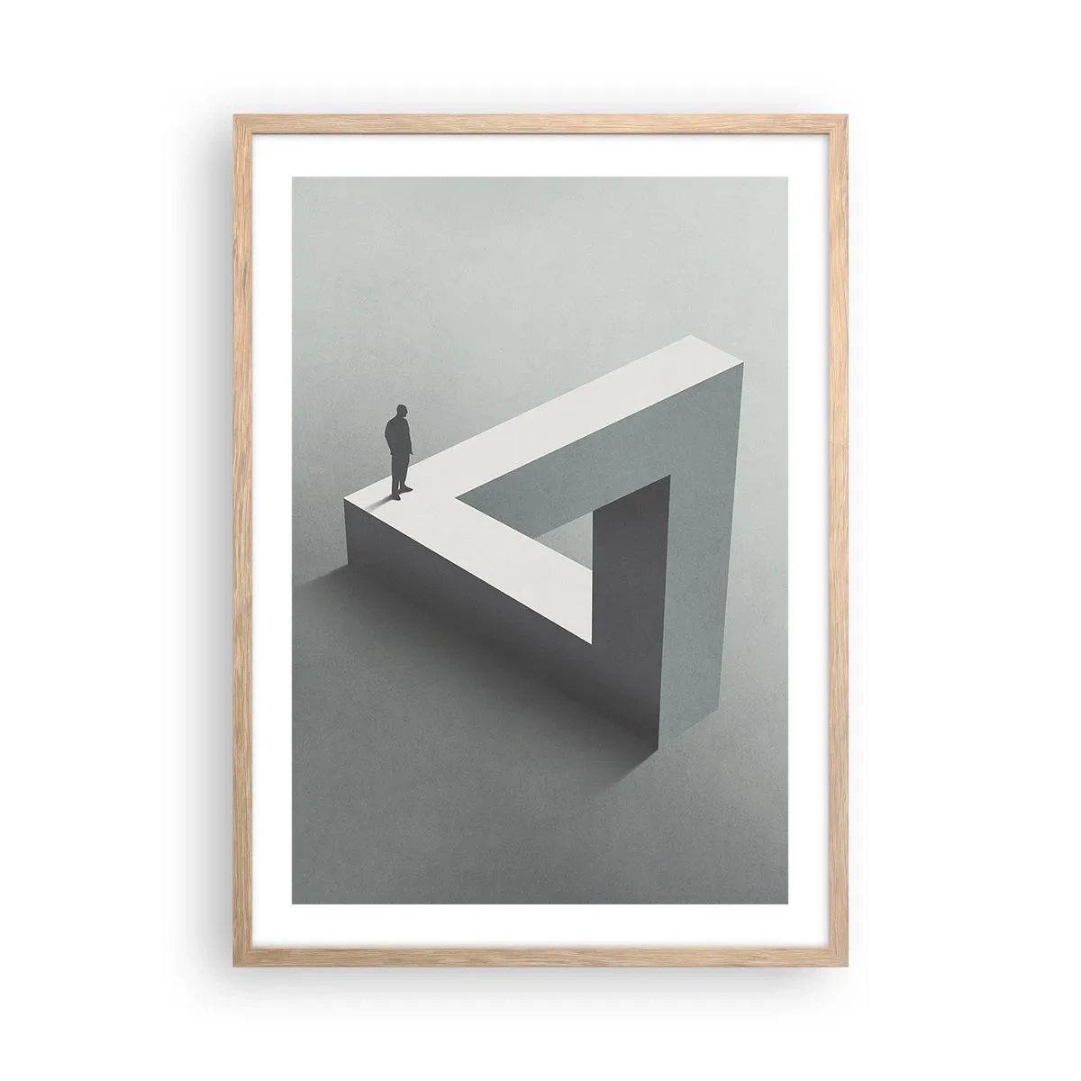 Poster in cornice rovere chiaro - Eppure è possibile - 50x70 cm