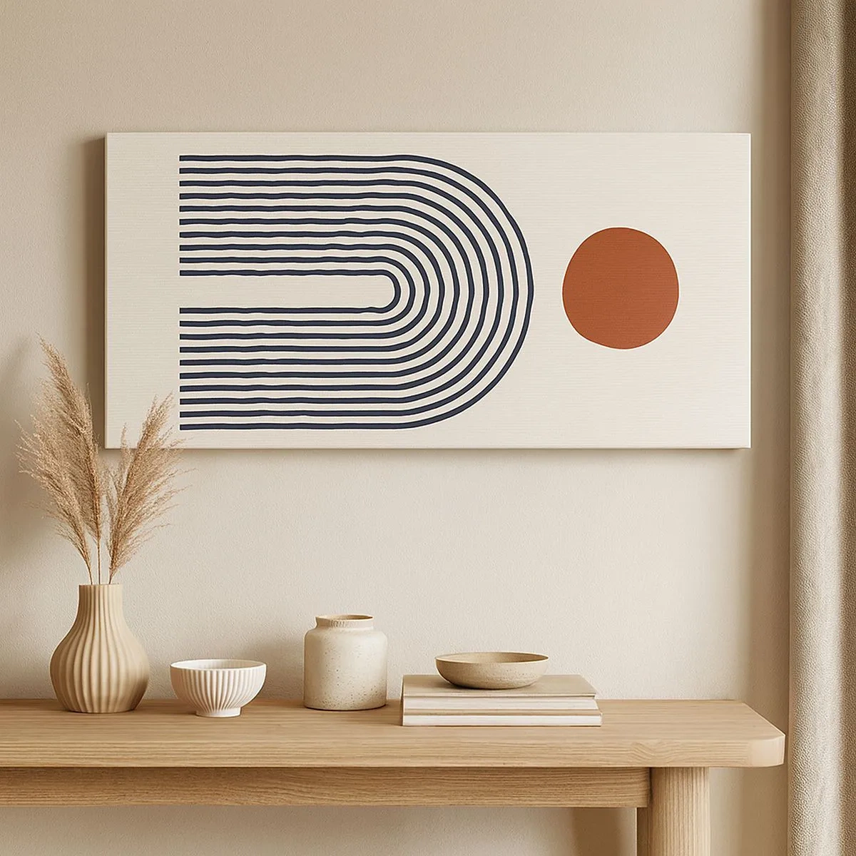 Quadro su tela - Stampe su Tela - Magnetismo di forme e colori - 100x40 cm