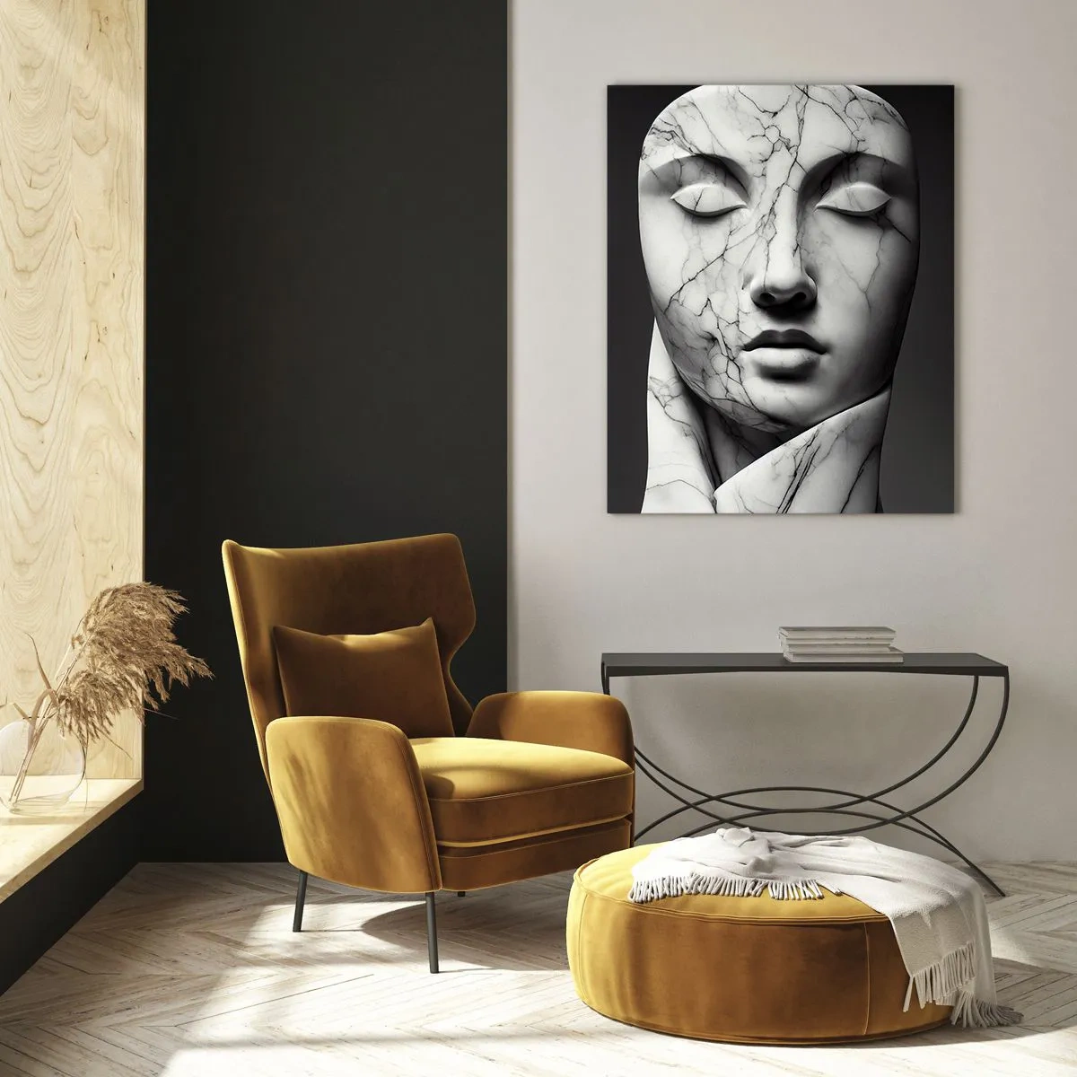 Quadro su vetro - Forme di marmo - 80x120 cm