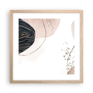 Poster in cornice rovere chiaro - Tutto scorre - 40x40 cm