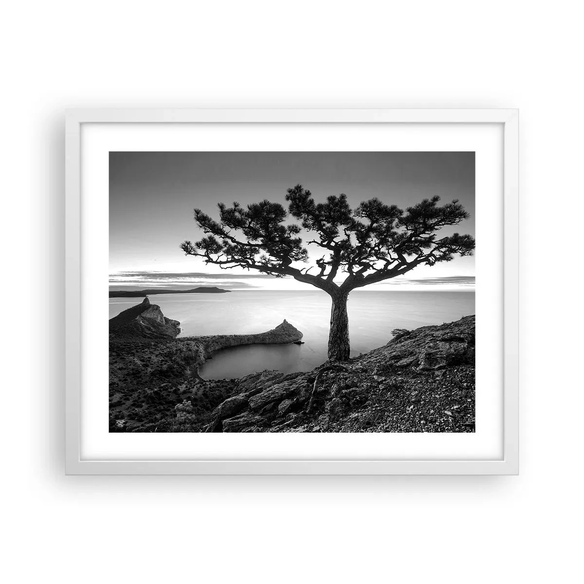 Poster in cornice bianca - Pace fino all'orizzonte - 50x40 cm