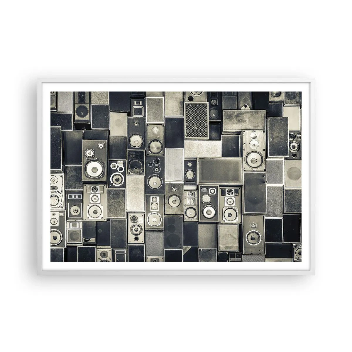 Poster in cornice bianca - Armonia di suoni - 100x70 cm