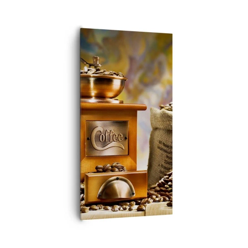 Quadro su tela - Stampe su Tela - Scricchiolio dei chicchi, tintinnio del macinino - 65x120 cm