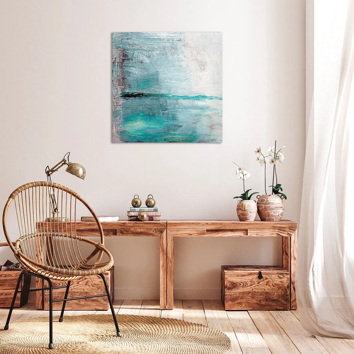 Quadro su tela - Stampe su Tela - Orizzonte nel blu - 50x50 cm