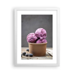 Poster in cornice bianca - Dolce e freddo - 30x40 cm