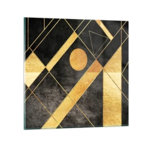 Quadro su vetro - Sole del deserto - 70x70 cm