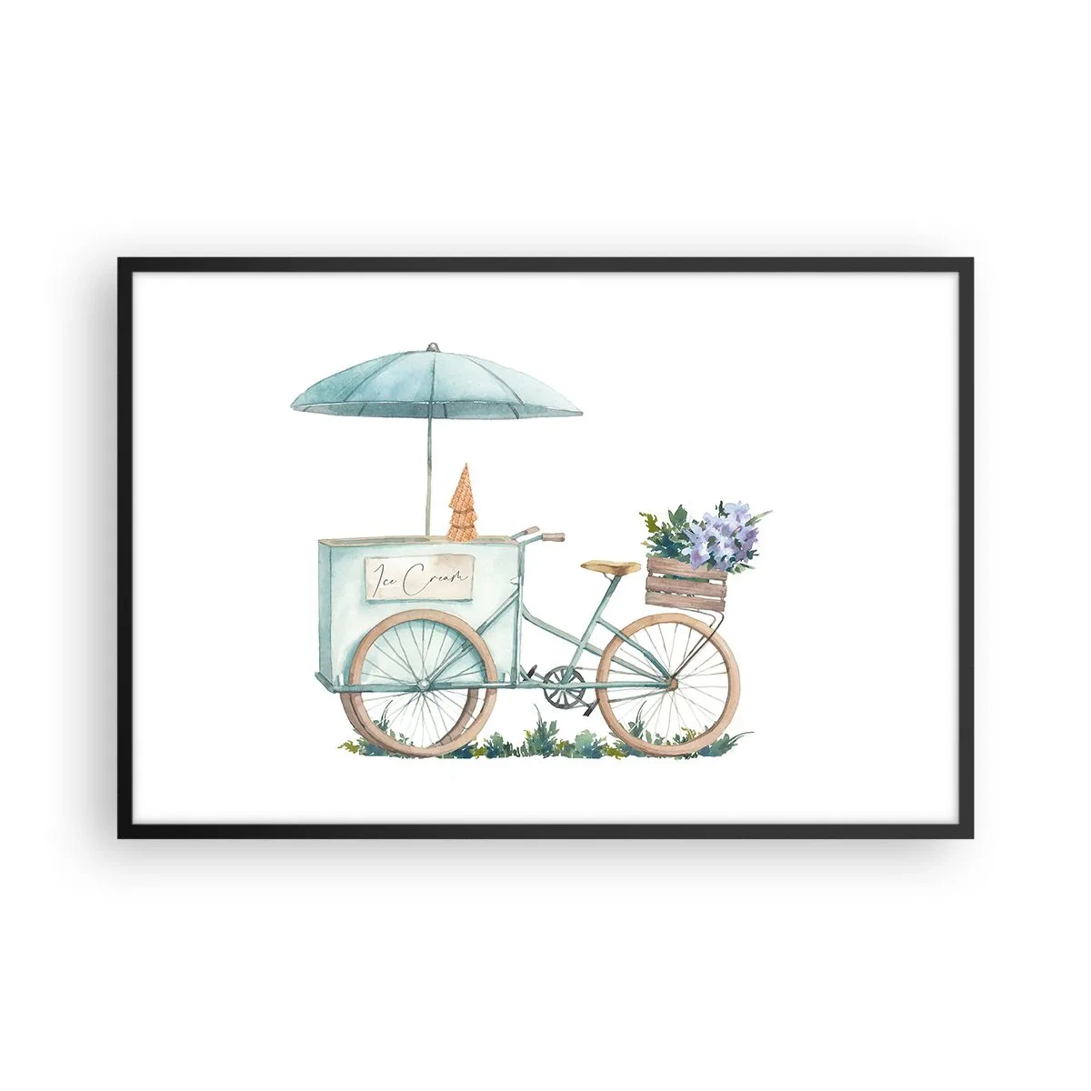 Poster in cornice nera - Dolce ricordo d'estate - 91x61 cm