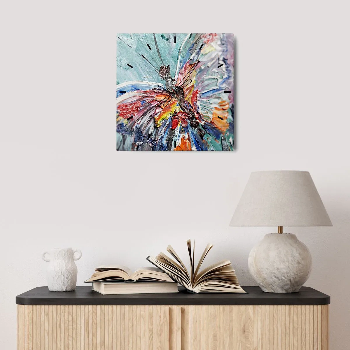 Orologio da parete - Orologio in Vetro - Dipinto dalla natura - 40x40 cm