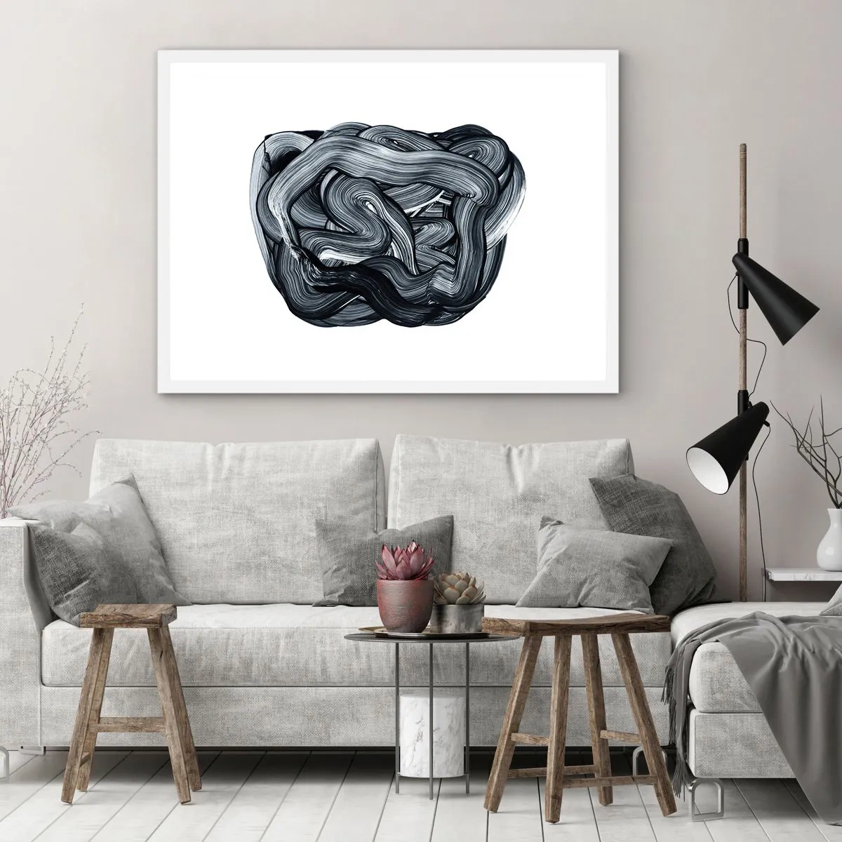 Poster in cornice bianca - Non è così semplice - 100x70 cm