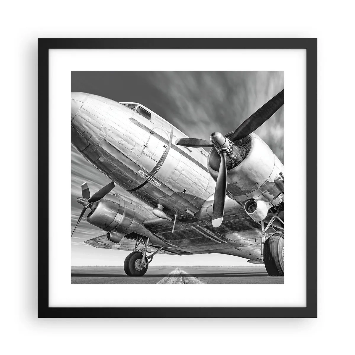 Poster in cornice nera - Sempre pronto al volo - 40x40 cm