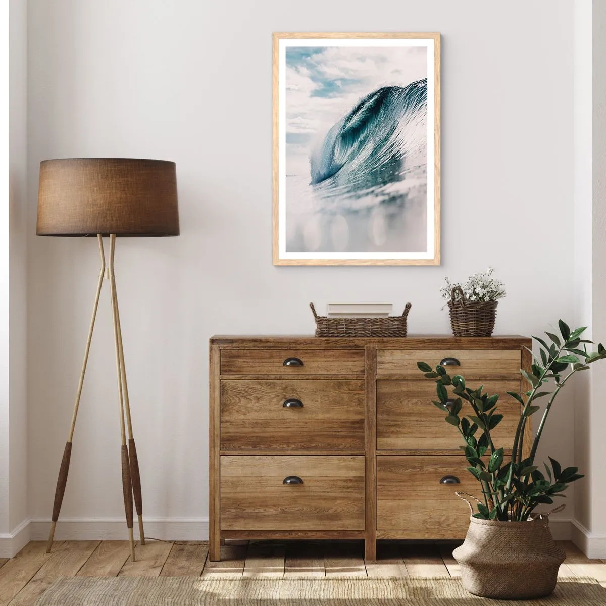 Poster in cornice rovere chiaro - Cima d'acqua - 70x100 cm
