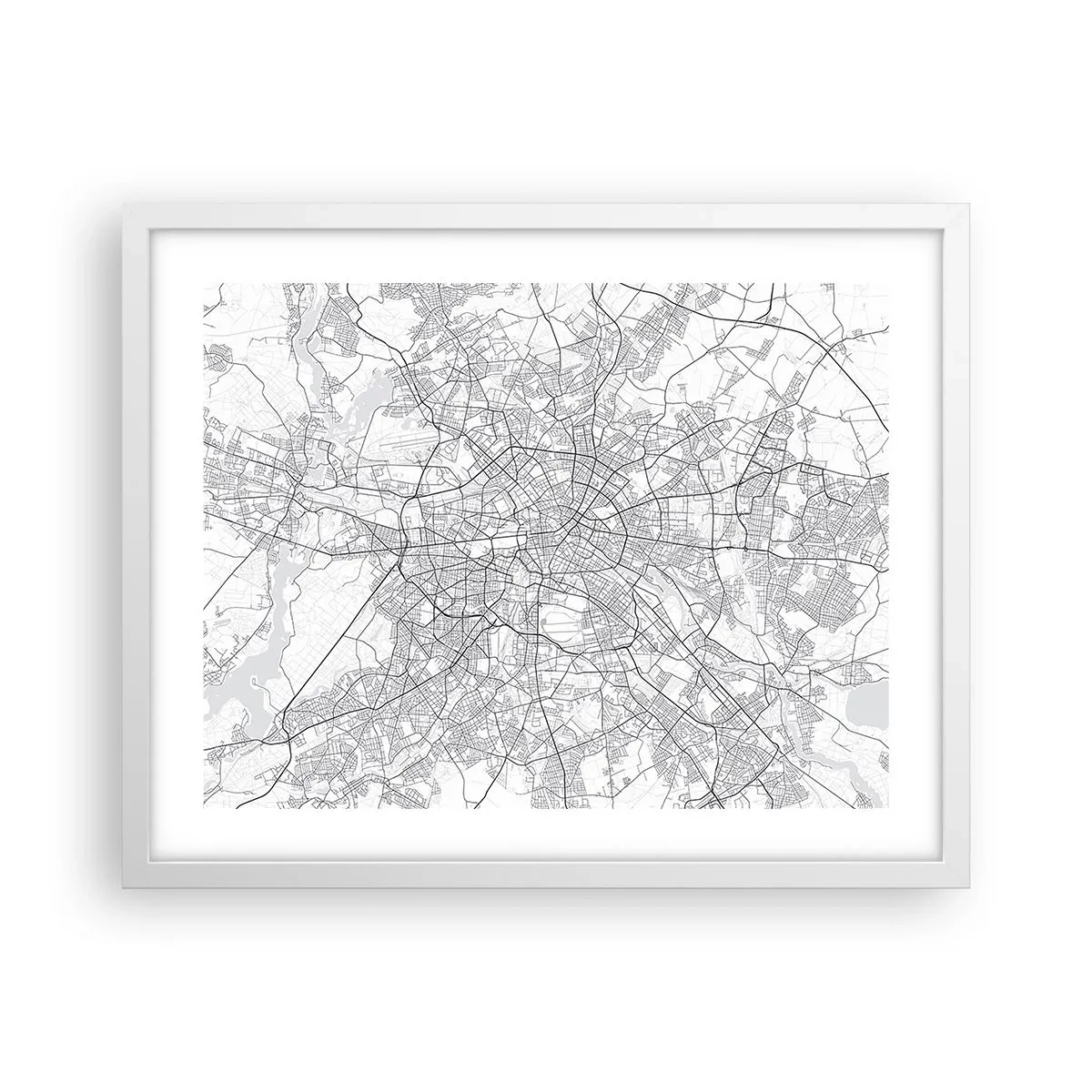 Poster in cornice bianca - Il fiore di Berlino - 50x40 cm