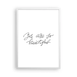 Poster in cornice bianca - Davvero, credimi... - 50x70 cm