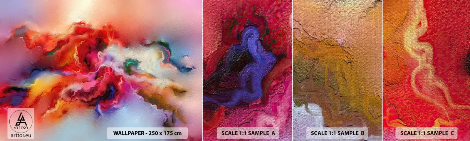 Campione di Fotomurale Premium Canvas - Come afferrare i sogni: fumo - Astrazione, Pezzo, Acrilico - 100x30 cm