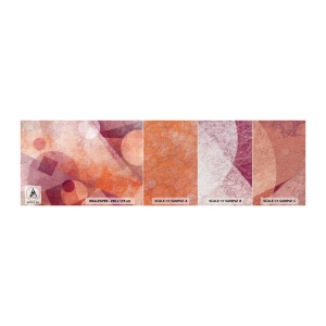 Campione di Fotomurale Premium Canvas - Trasformazioni geometriche in rosa - Astrazione, Pezzo, Modello moderno - 100x30 cm